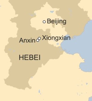 Xiongan Map China